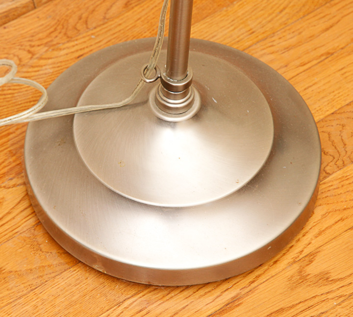 Metal and Frosted Glass Floor Lamp