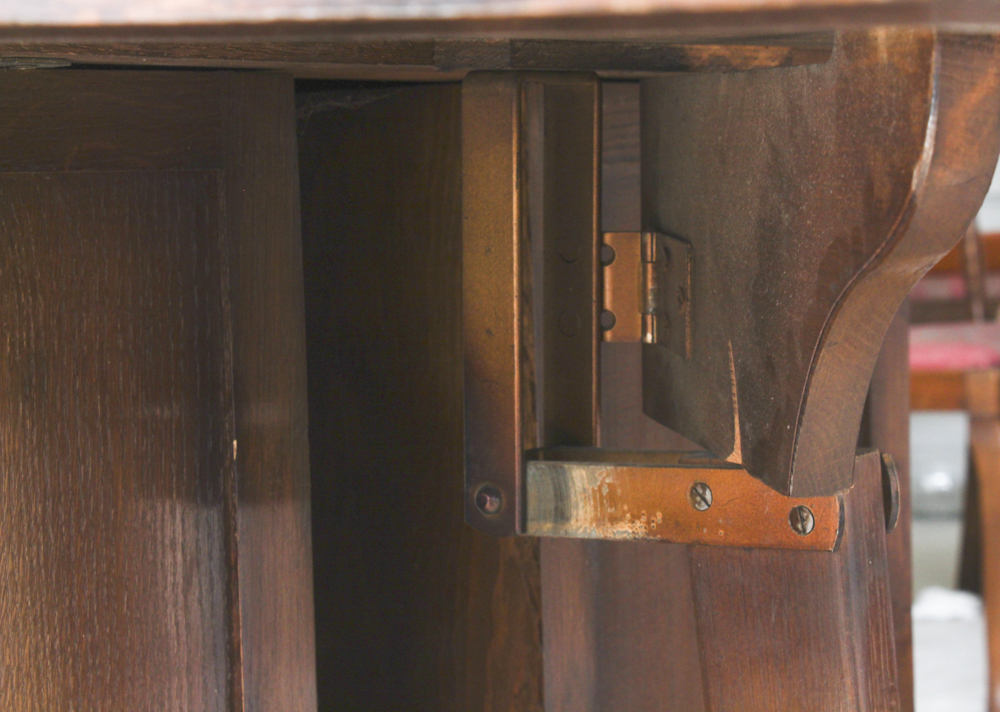 Vintage Drop Leaf Gateleg Table with Interior Shelves