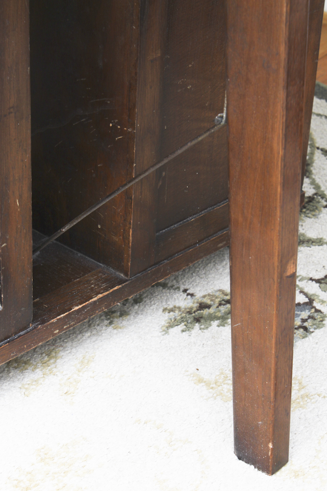 Vintage Drop Leaf Gateleg Table with Interior Shelves