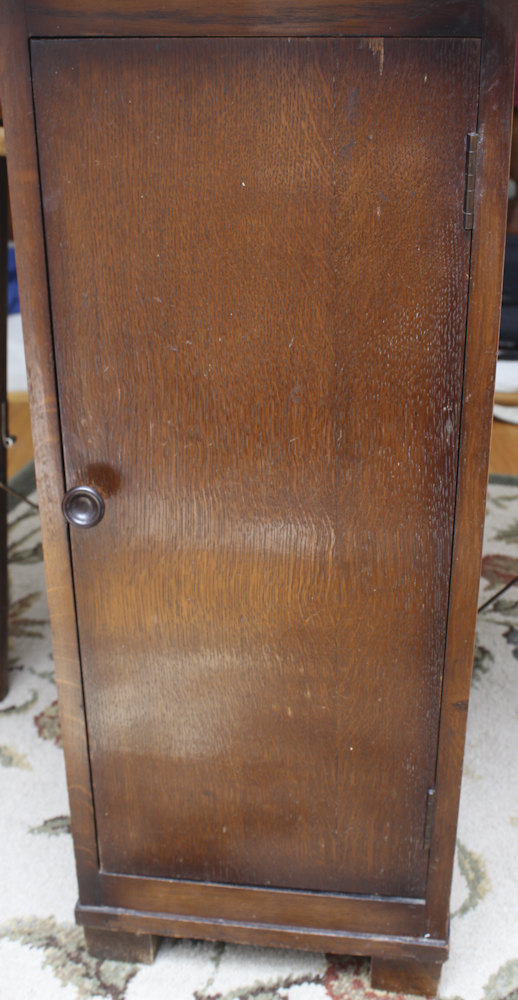 Vintage Drop Leaf Gateleg Table with Interior Shelves