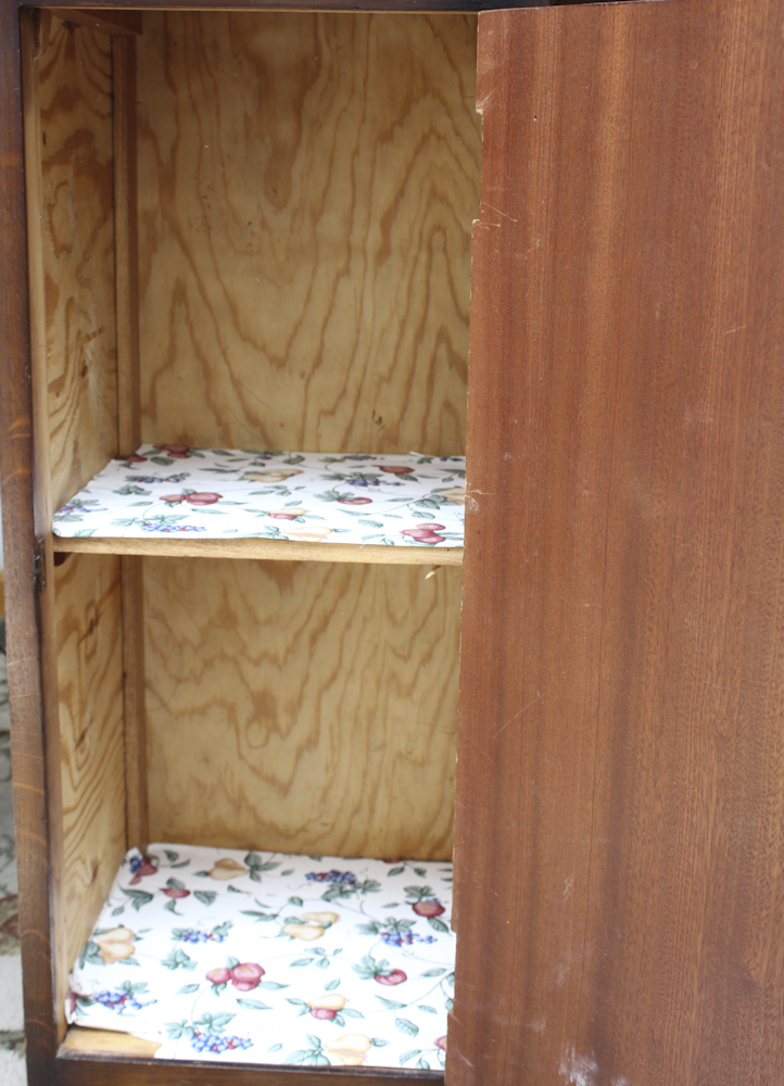 Vintage Drop Leaf Gateleg Table with Interior Shelves