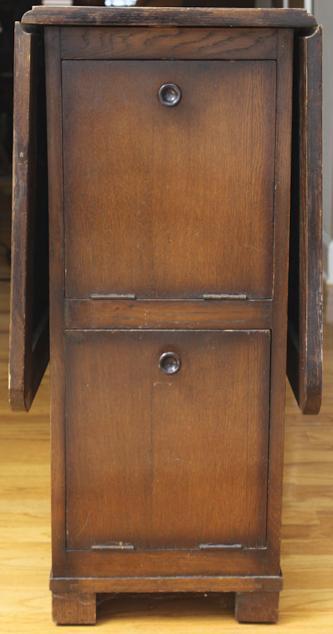Vintage Drop Leaf Gateleg Table with Interior Shelves
