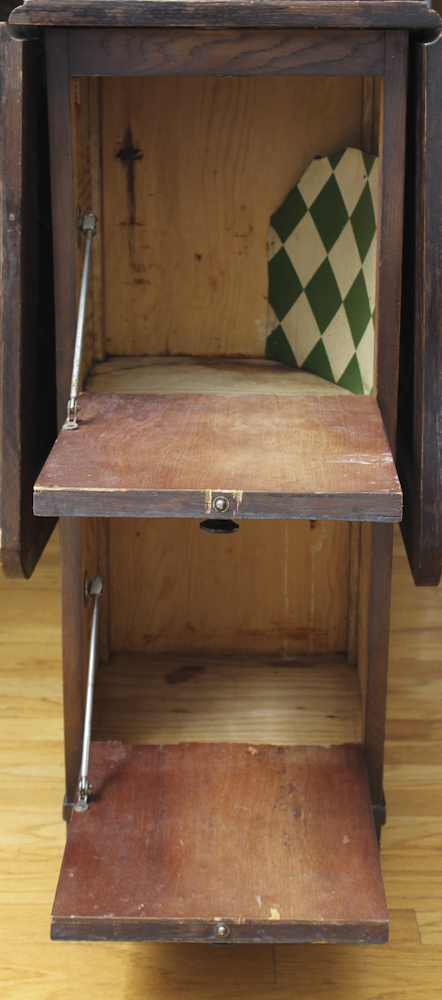 Vintage Drop Leaf Gateleg Table with Interior Shelves