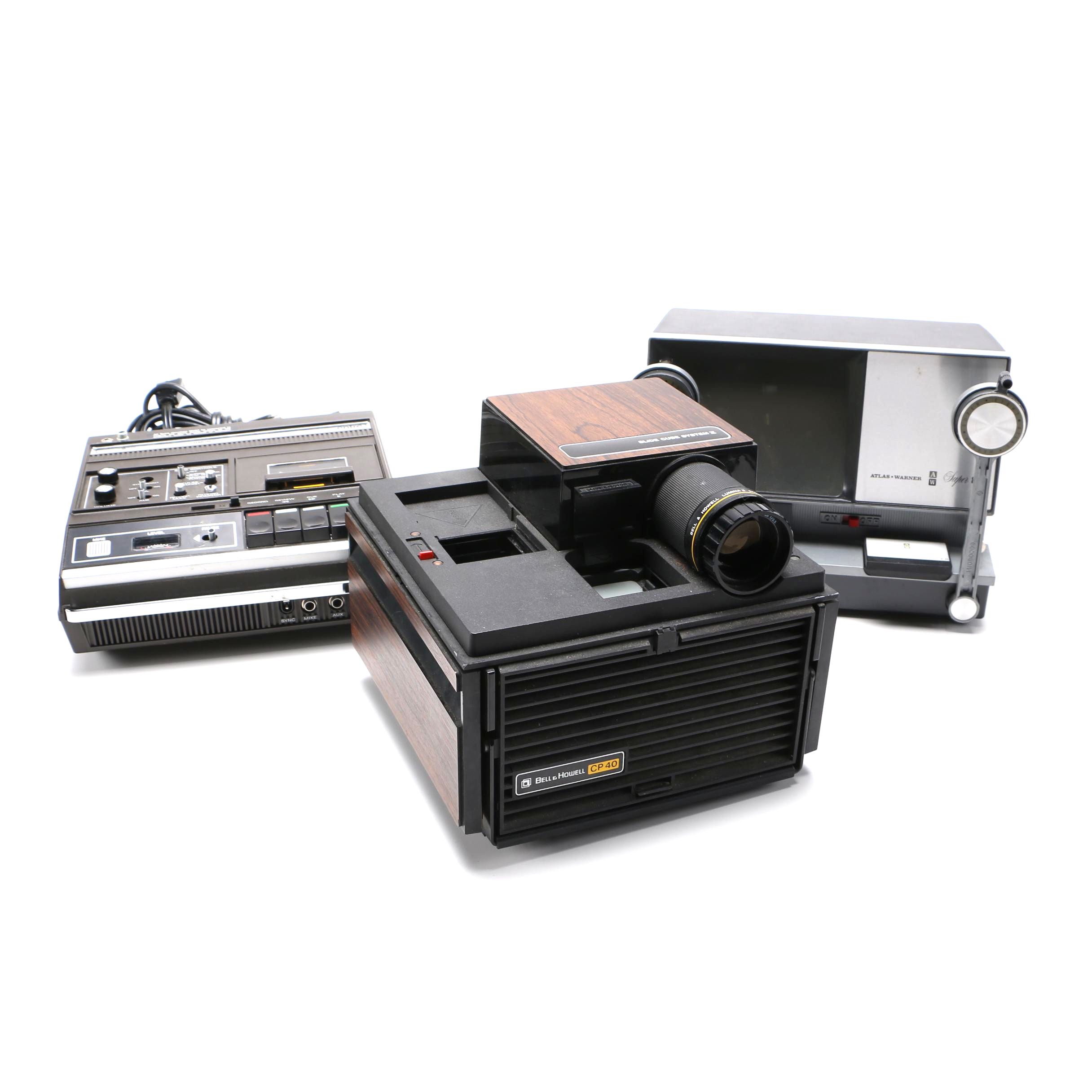 Bell & Howell Slide Cube and Atlas Warner Super 8 Film Splicer