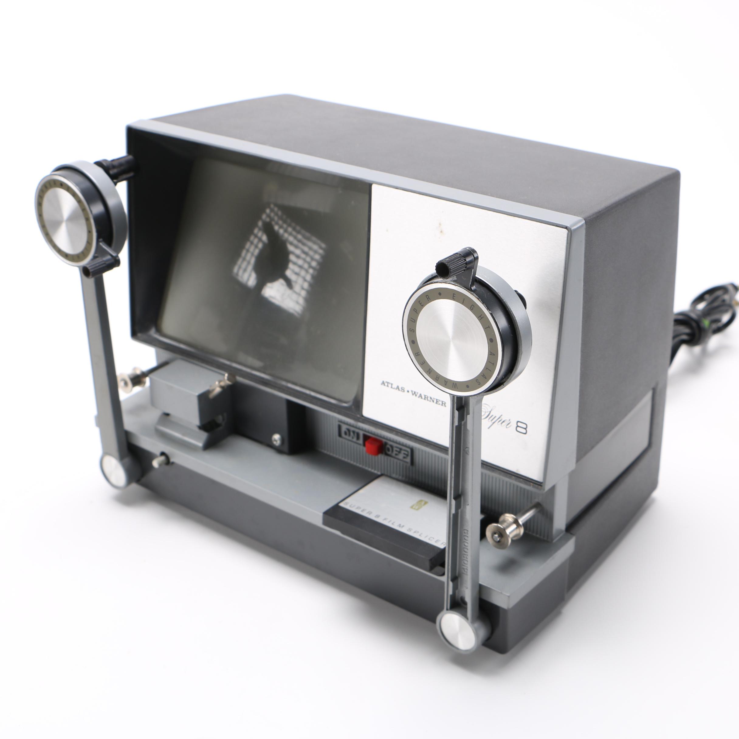 Bell & Howell Slide Cube and Atlas Warner Super 8 Film Splicer