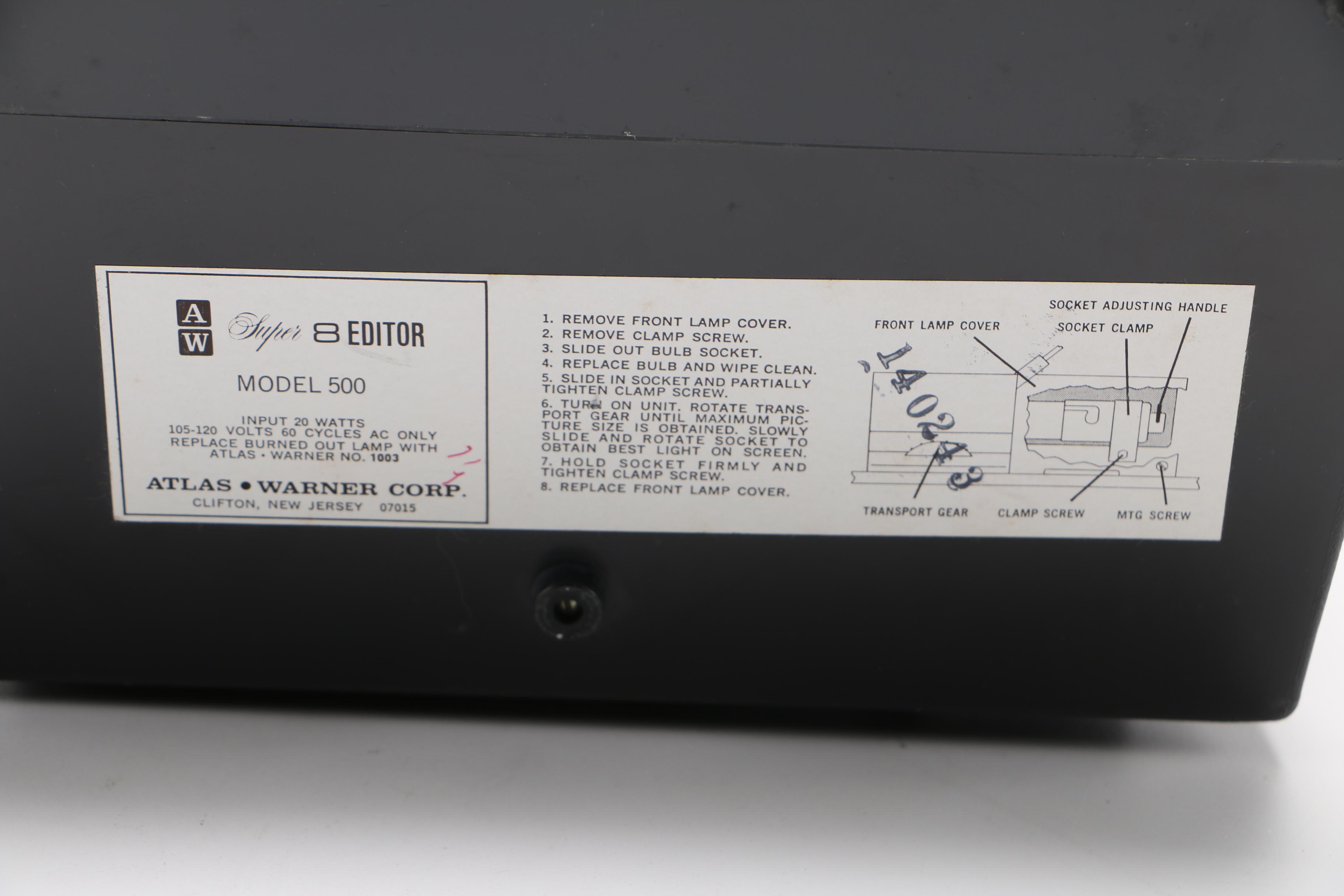 Bell & Howell Slide Cube and Atlas Warner Super 8 Film Splicer