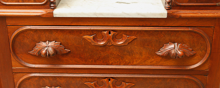 Victorian Style Vanity Dresser With Mirror