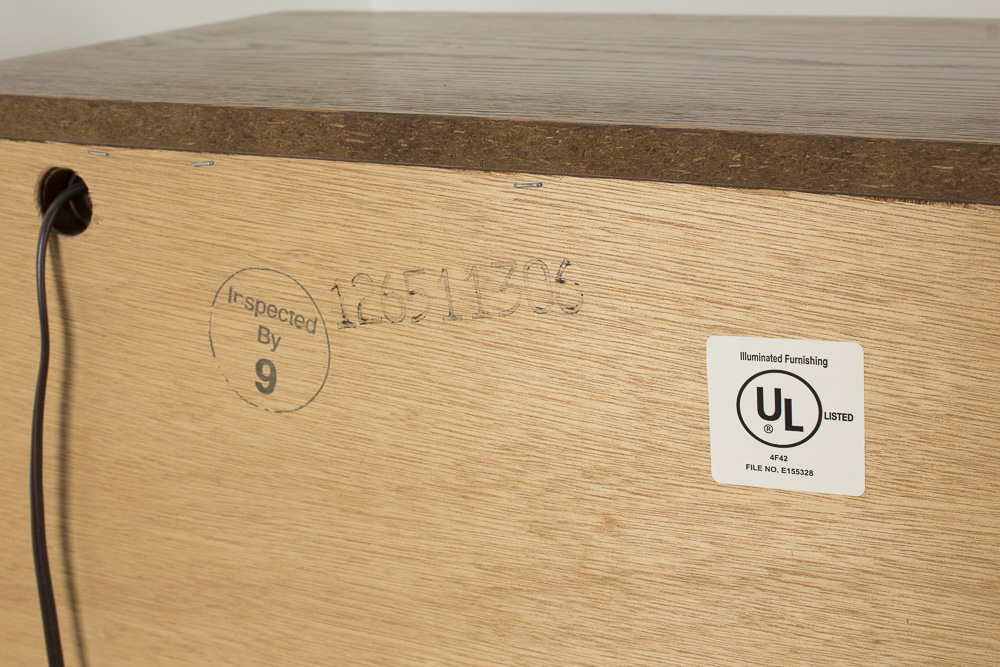 Oak Illuminated Curio Cabinet