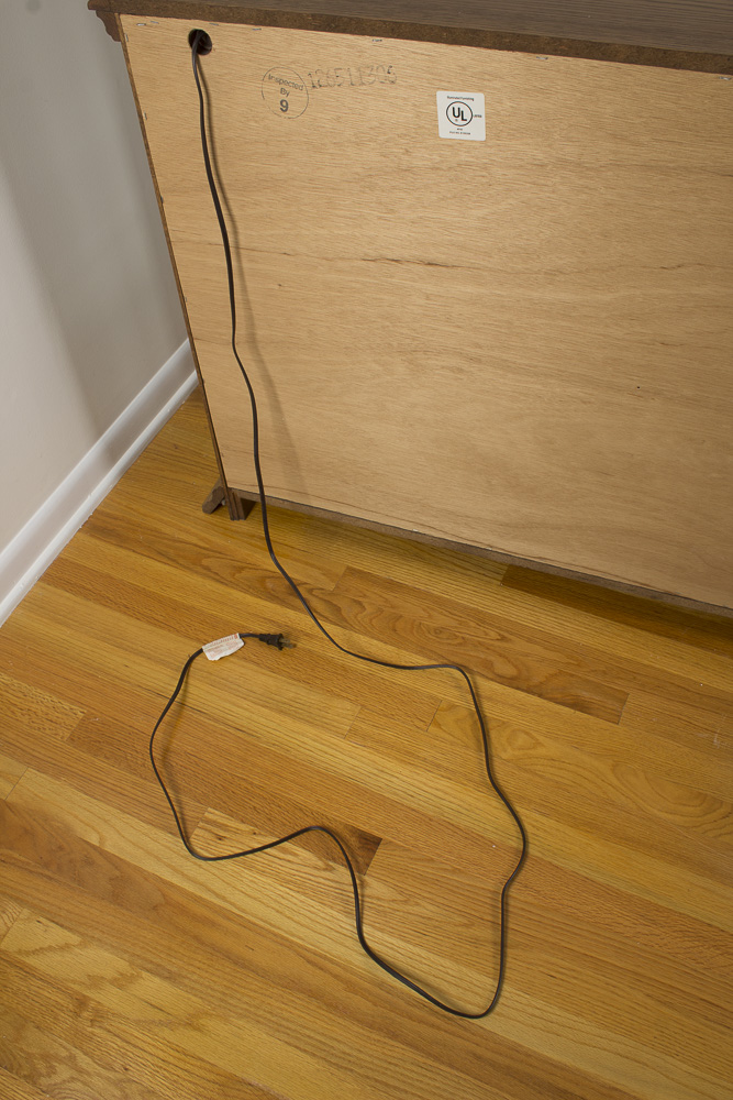 Oak Illuminated Curio Cabinet