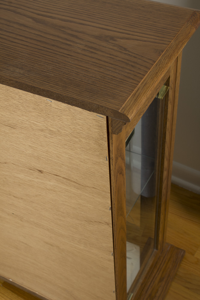 Oak Illuminated Curio Cabinet