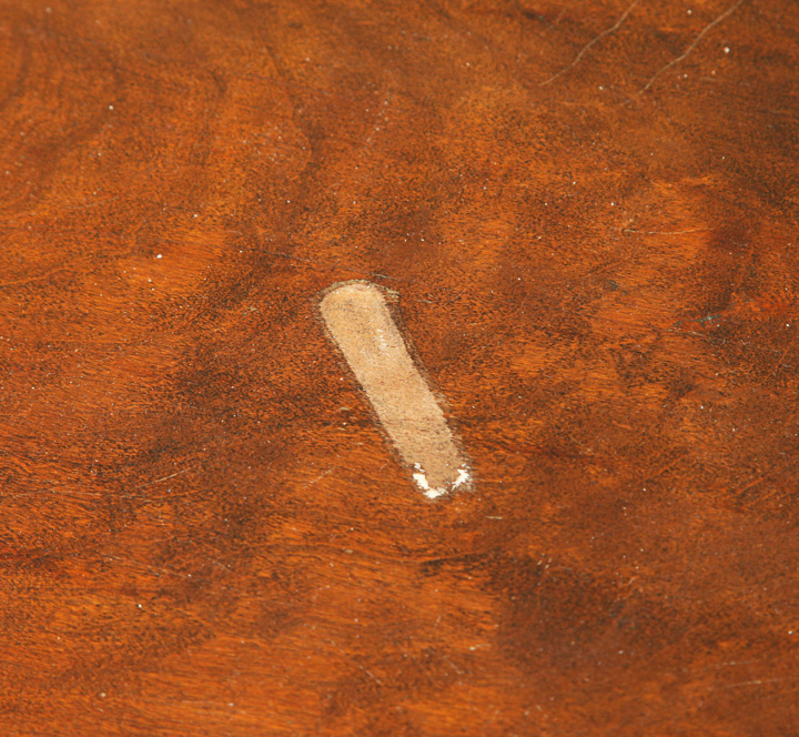 Flame Mahogany Veneer Accent Table