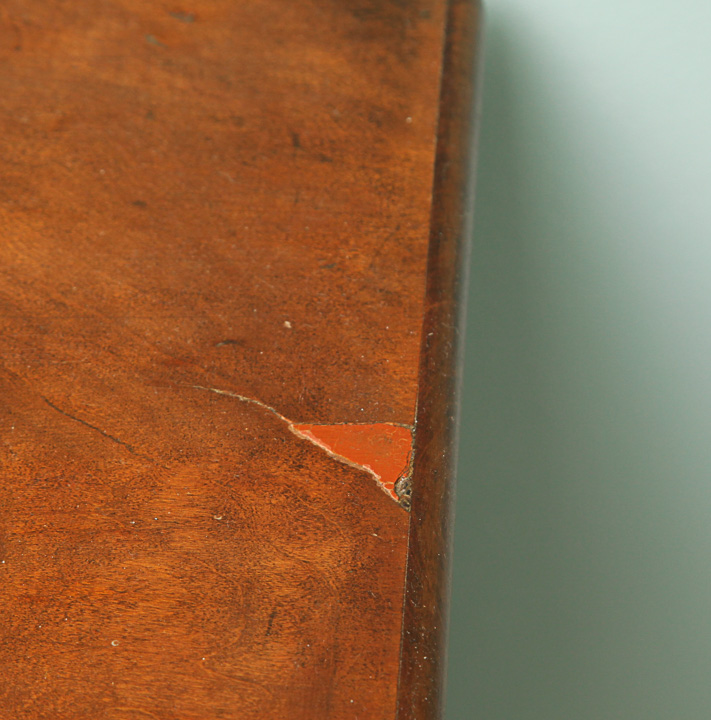 Flame Mahogany Veneer Accent Table
