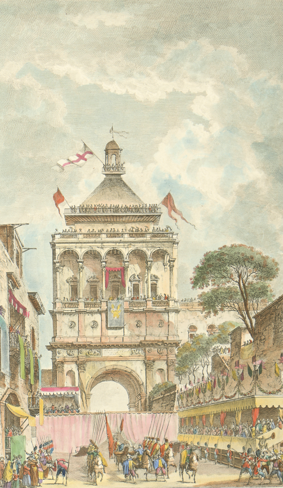 After Louis Jean Desprez Etching on Paper "Vuë de Porta..."