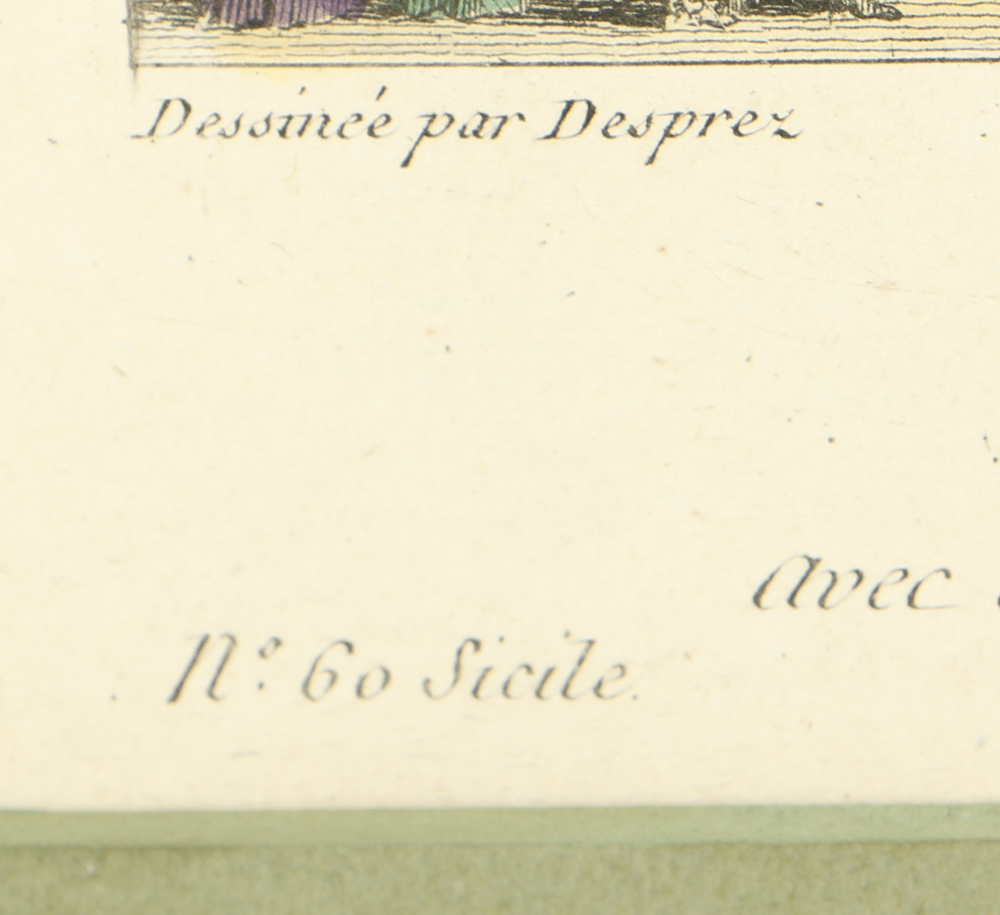 After Louis Jean Desprez Etching on Paper "Vuë de Porta..."