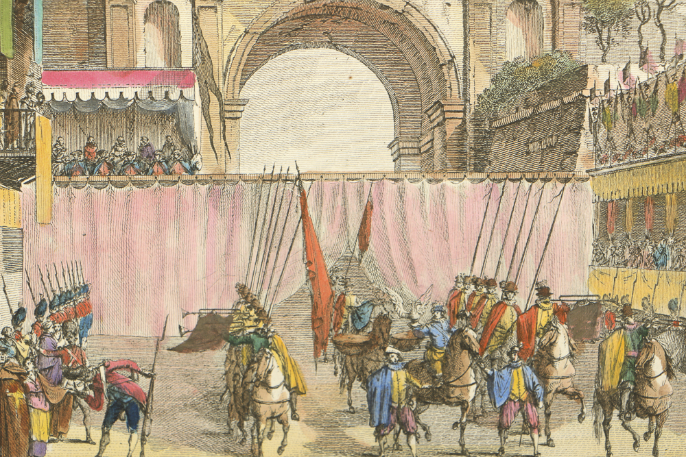 After Louis Jean Desprez Etching on Paper "Vuë de Porta..."