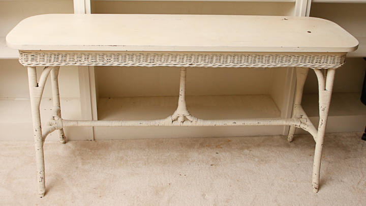 Wicker Console Table