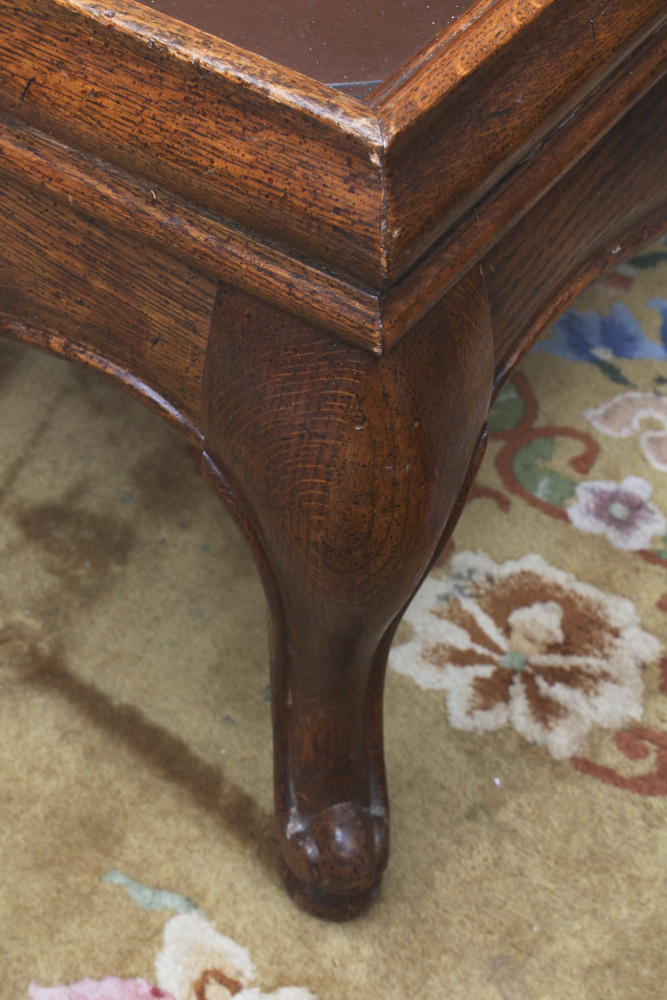 Vintage Wooden Coffee Table with Tile Top
