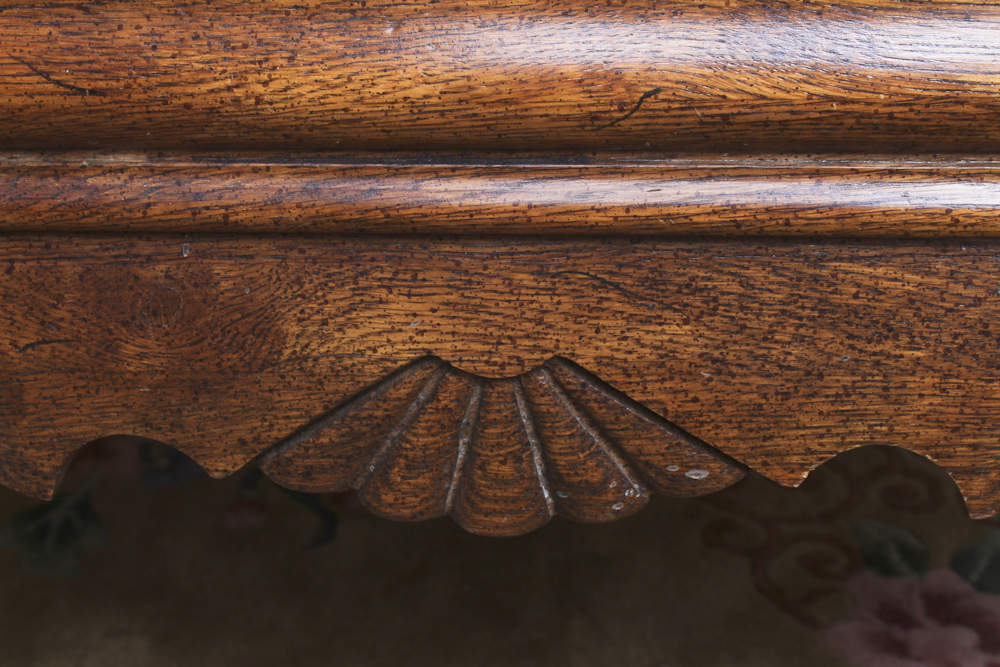 Vintage Wooden Coffee Table with Tile Top