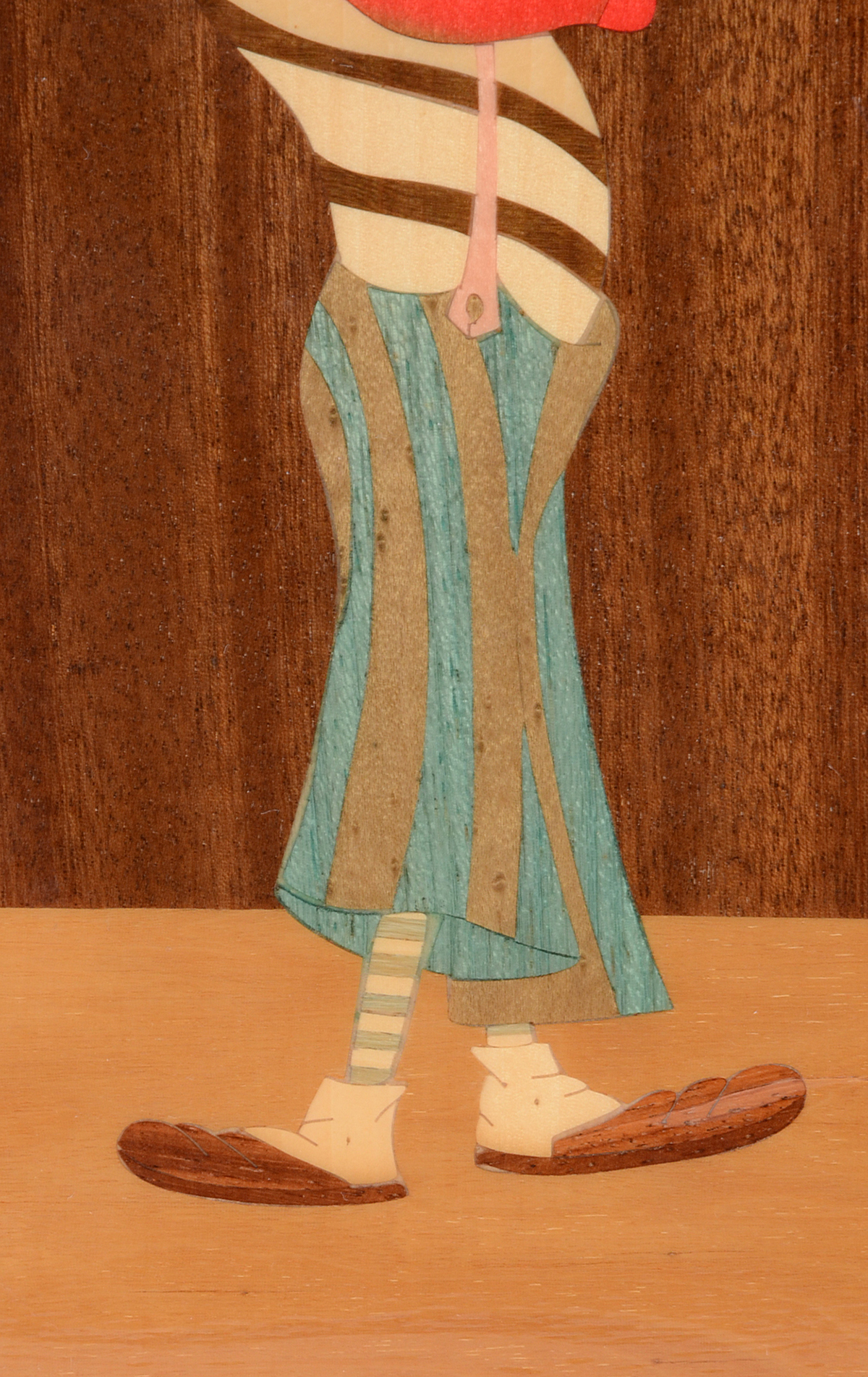 Notturno Intarsio Handmade Italian Marquetry Panel of a Clown