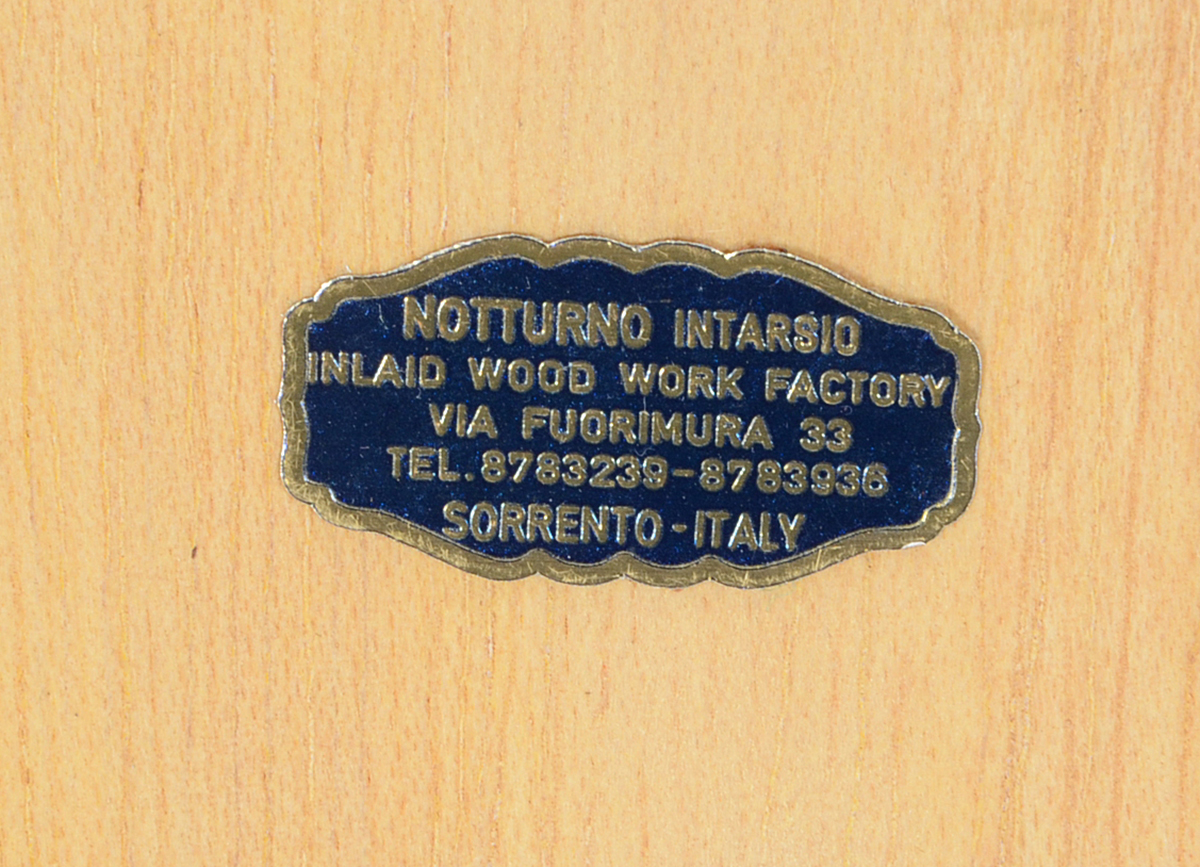 Notturno Intarsio Handmade Italian Marquetry Panel of a Clown