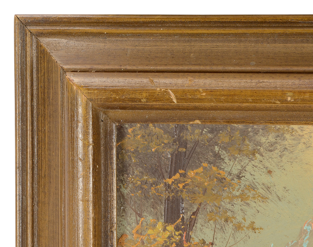 Original Vintage Oil on Board Mountain Landscape Painting