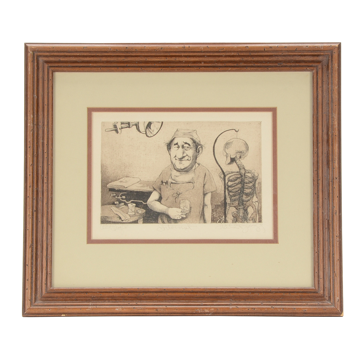 Charles Bragg Signed Artist's Proof Aquatint Etching "Internal"