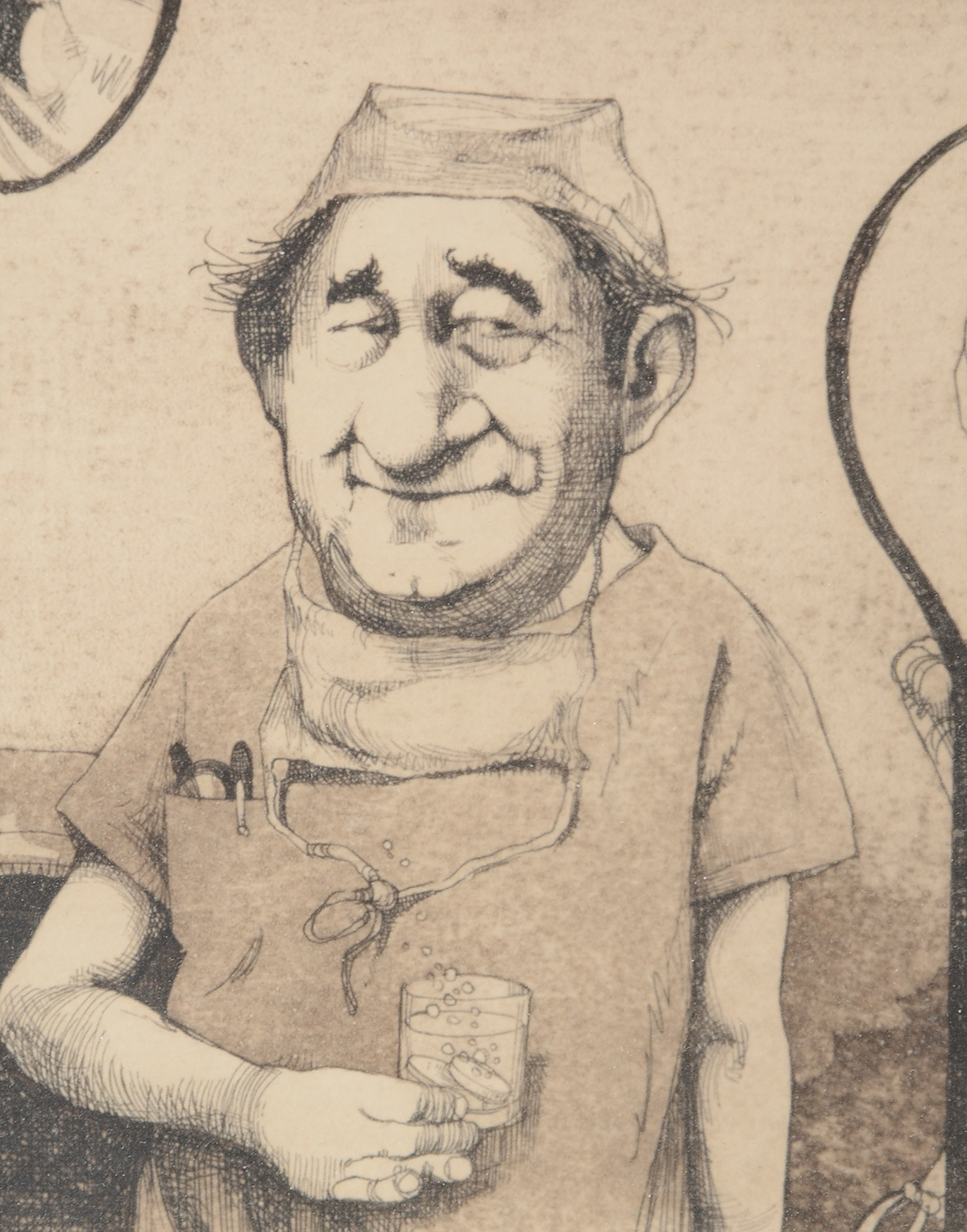 Charles Bragg Signed Artist's Proof Aquatint Etching "Internal"