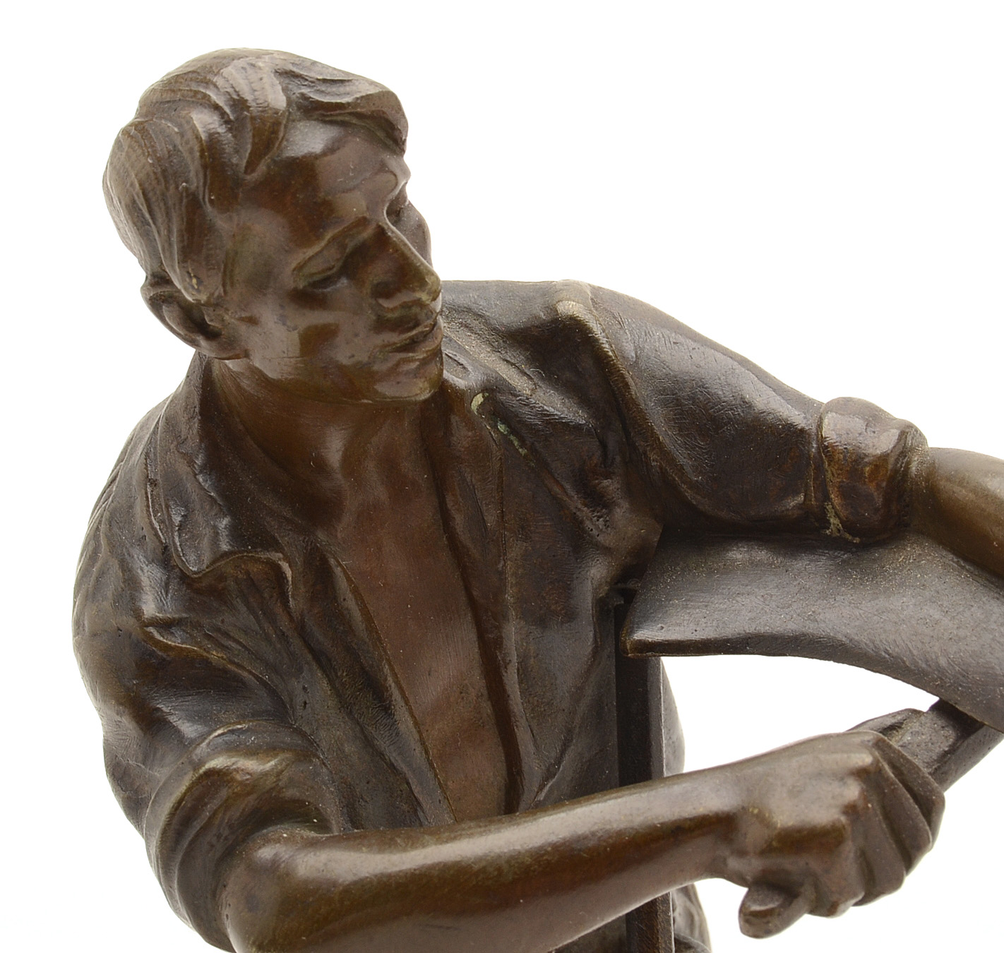 Antonin Larroux Bronze of Scythe Sharpener