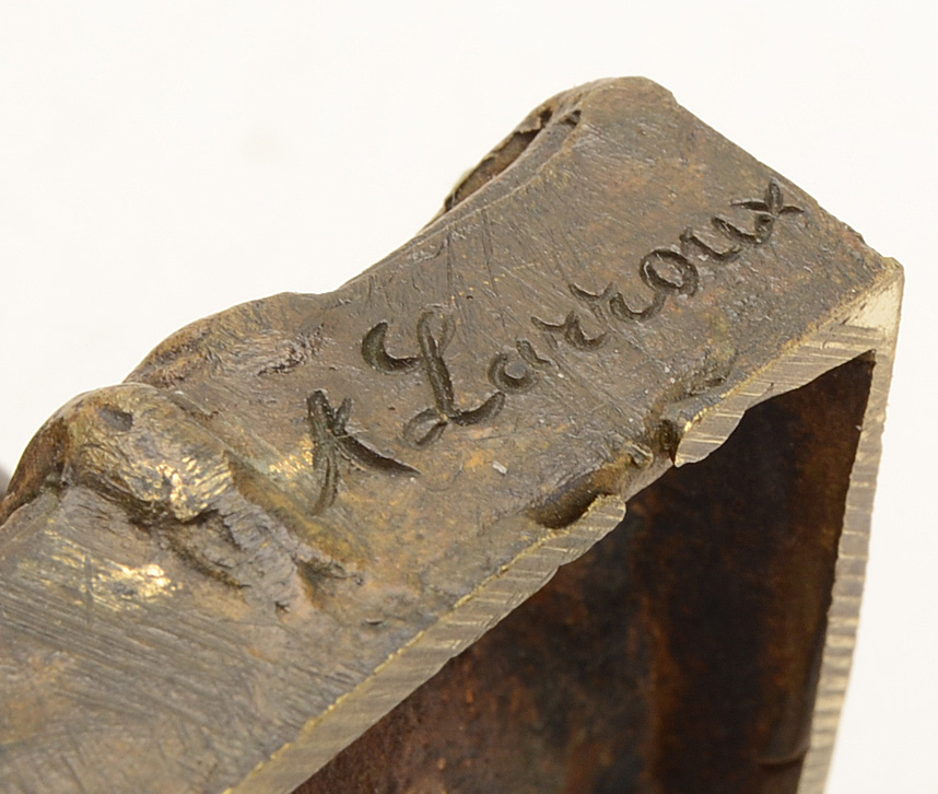 Antonin Larroux Bronze of Scythe Sharpener
