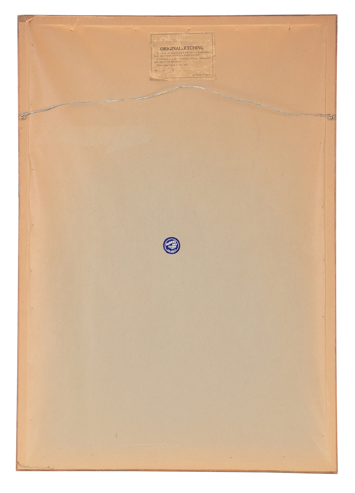 A. Lafitte Hand-Colored Etching with Aquatint "Bateaux Échaués"