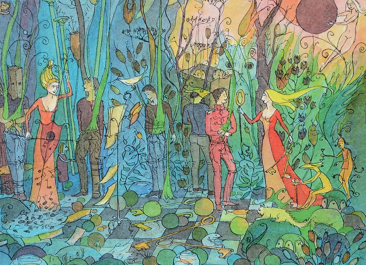 A. K. Kostela Signed Offset Lithograph "End of Side Five"