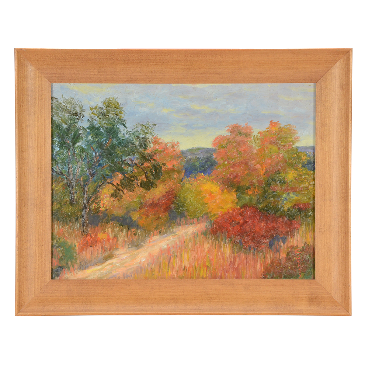 Signed Original Oil Autumn Landscape on Board