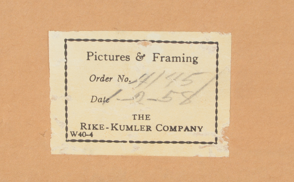 S. Borg Original 1958 Gouache Waterscape on Paper