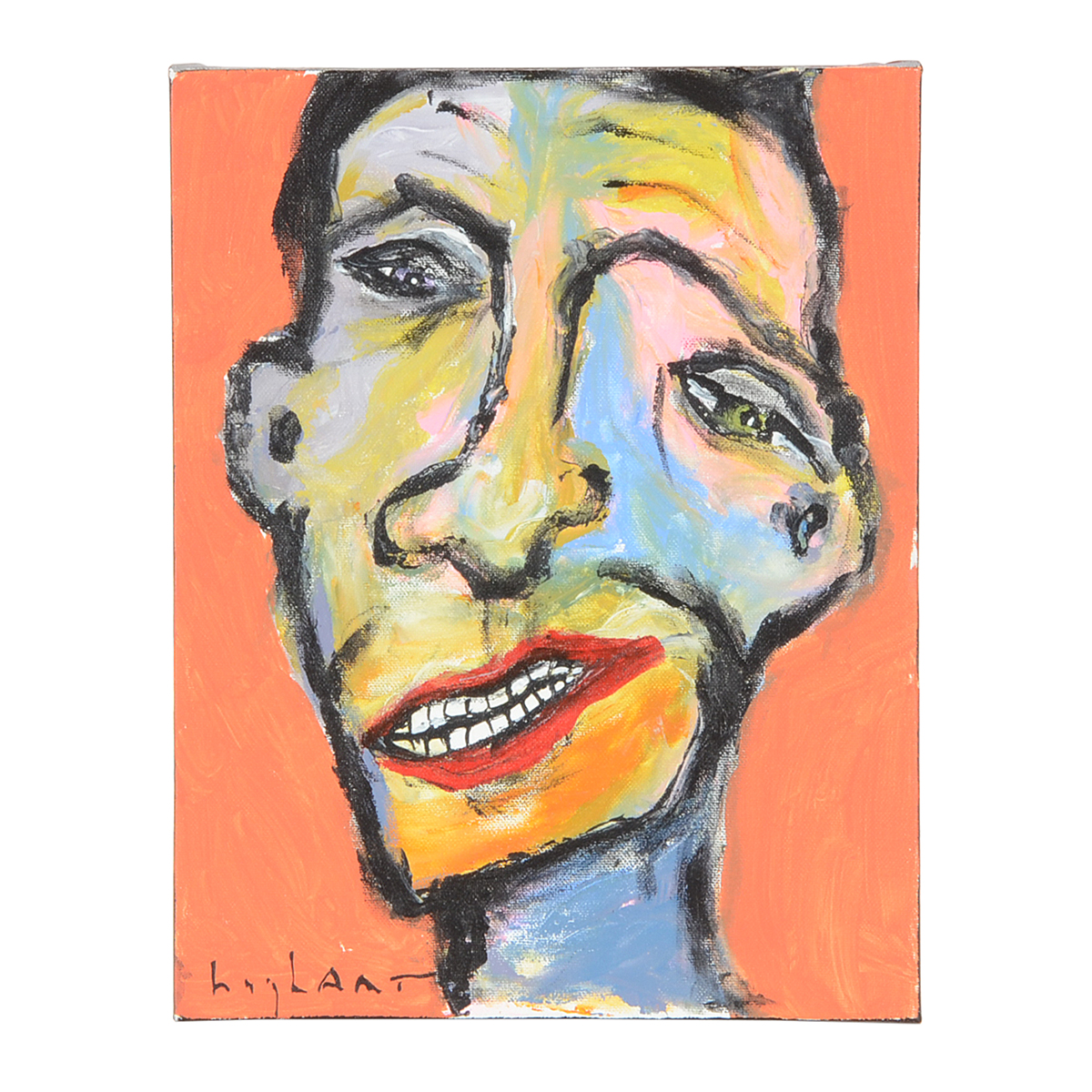 Jeff Hughart Original Acrylic on Canvas Outsider Art "Rearranged"