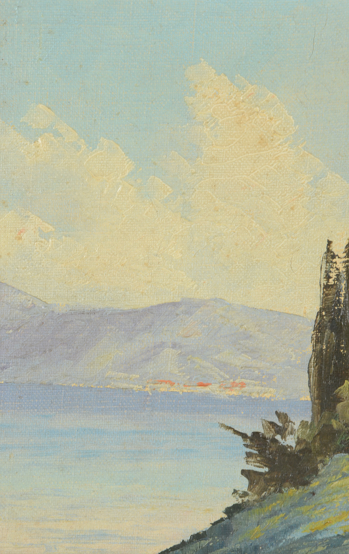 Original Mid-Century Oil Landscape on Canvas