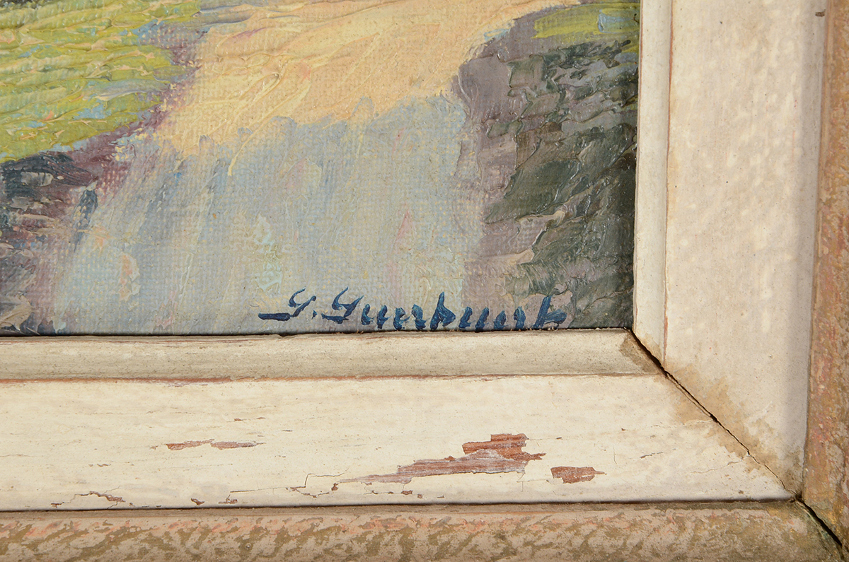 Original Mid-Century Oil Landscape on Canvas