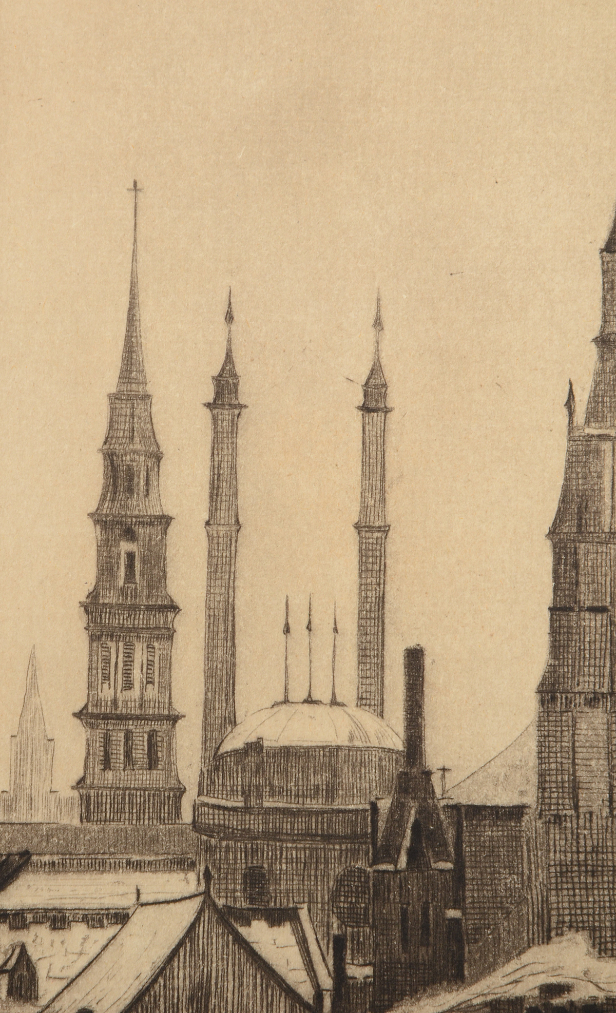 A. Graeme Mitchell Original Aquatint Drypoint Etching