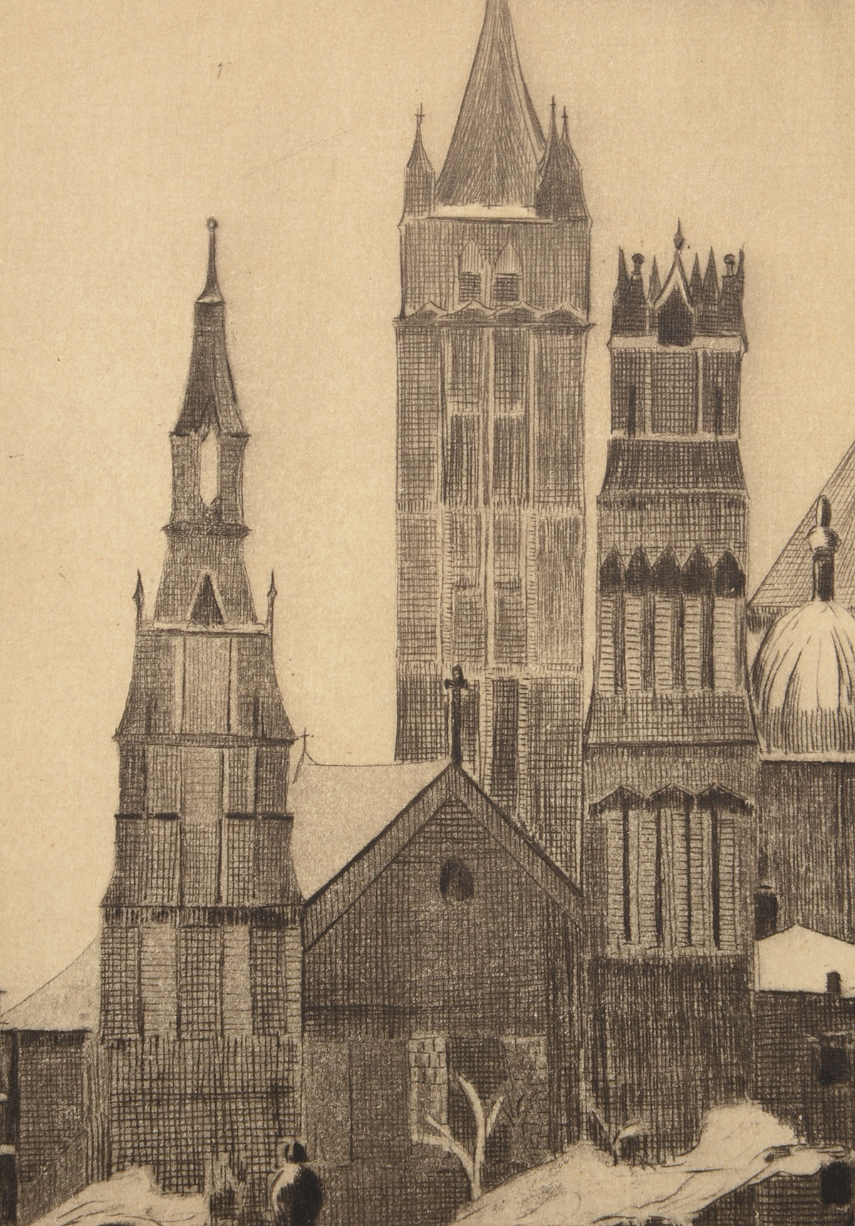 A. Graeme Mitchell Original Aquatint Drypoint Etching