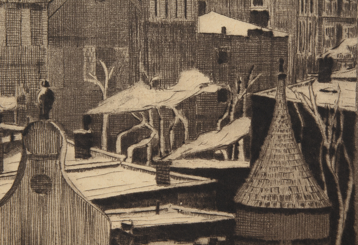 A. Graeme Mitchell Original Aquatint Drypoint Etching