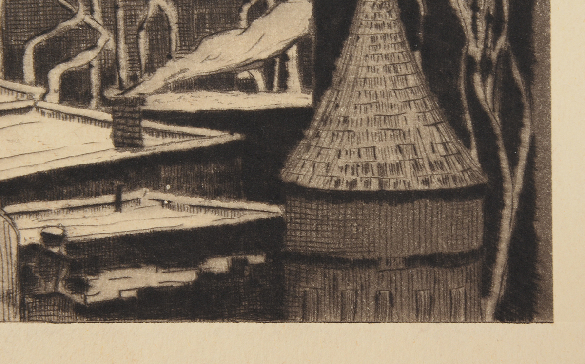 A. Graeme Mitchell Original Aquatint Drypoint Etching