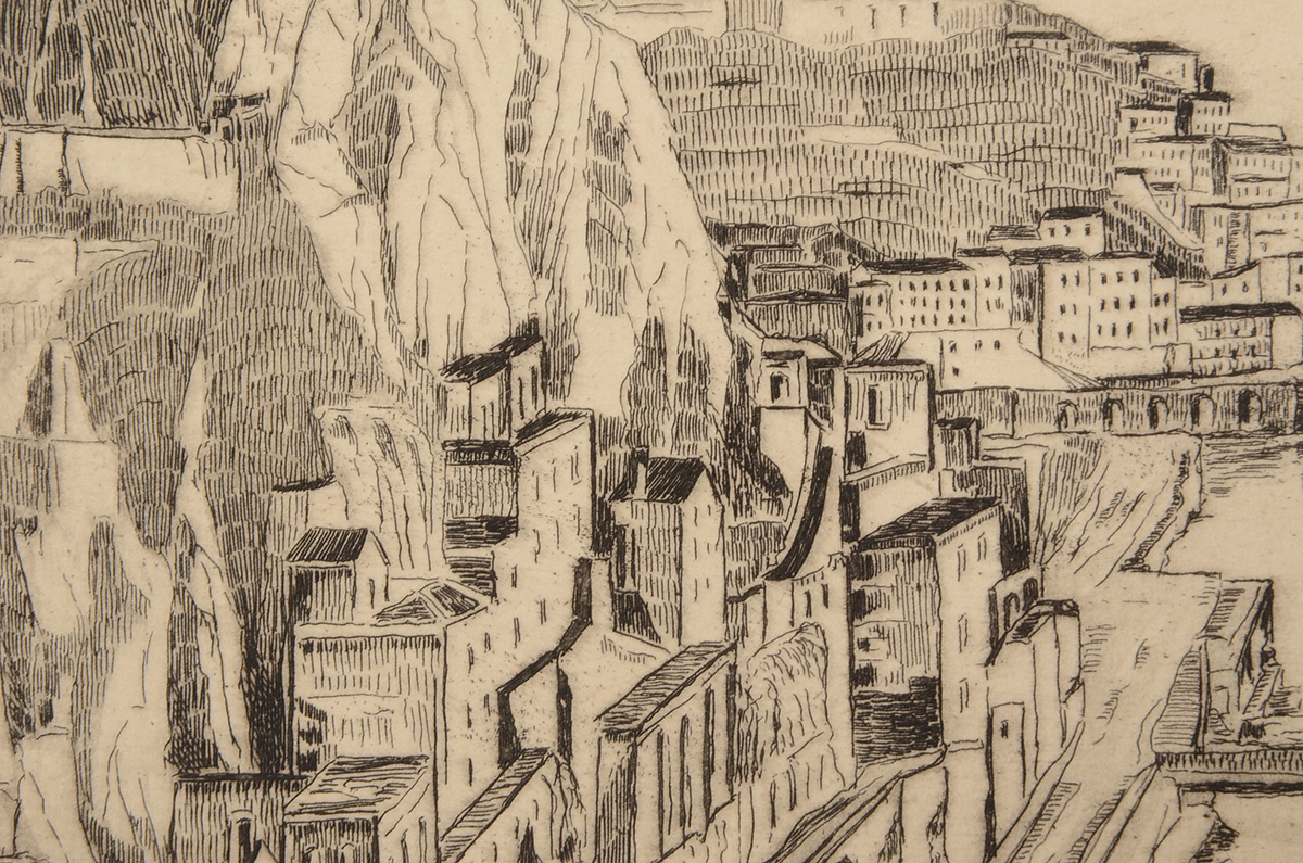 A. Graeme Mitchell Original Aquatint Etching