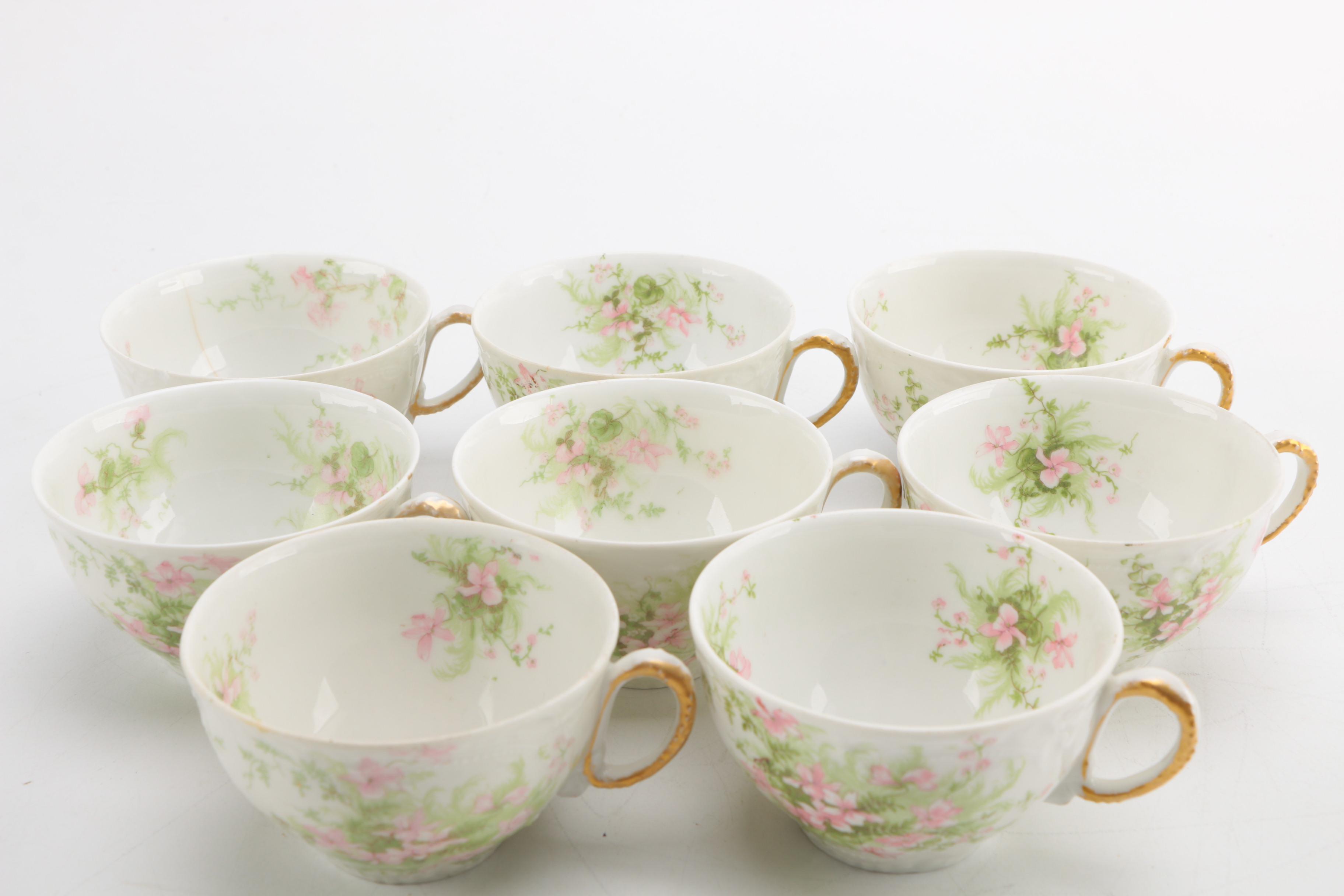 Théodore Haviland Limoges Floral Tea Dishes