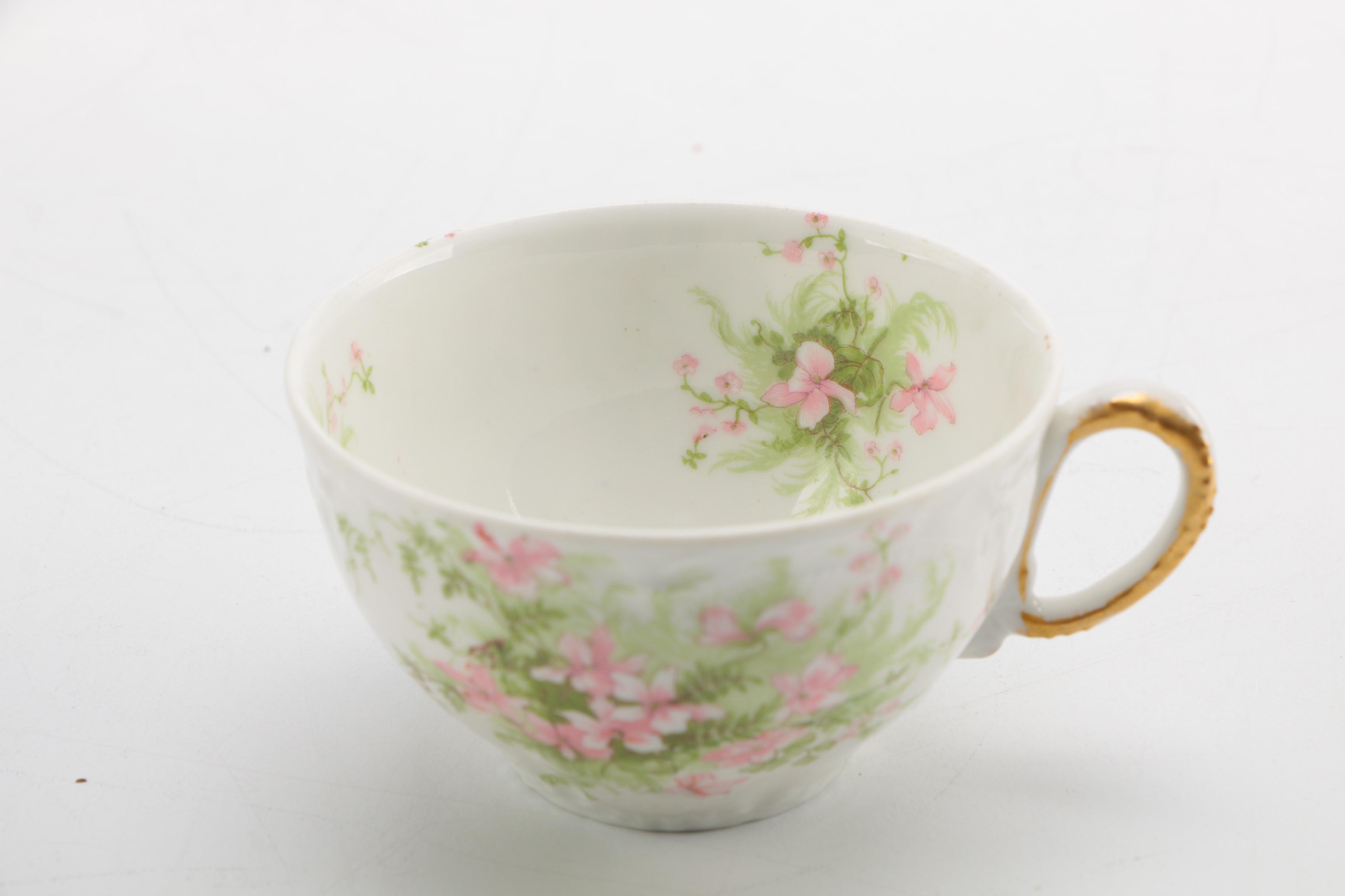 Théodore Haviland Limoges Floral Tea Dishes