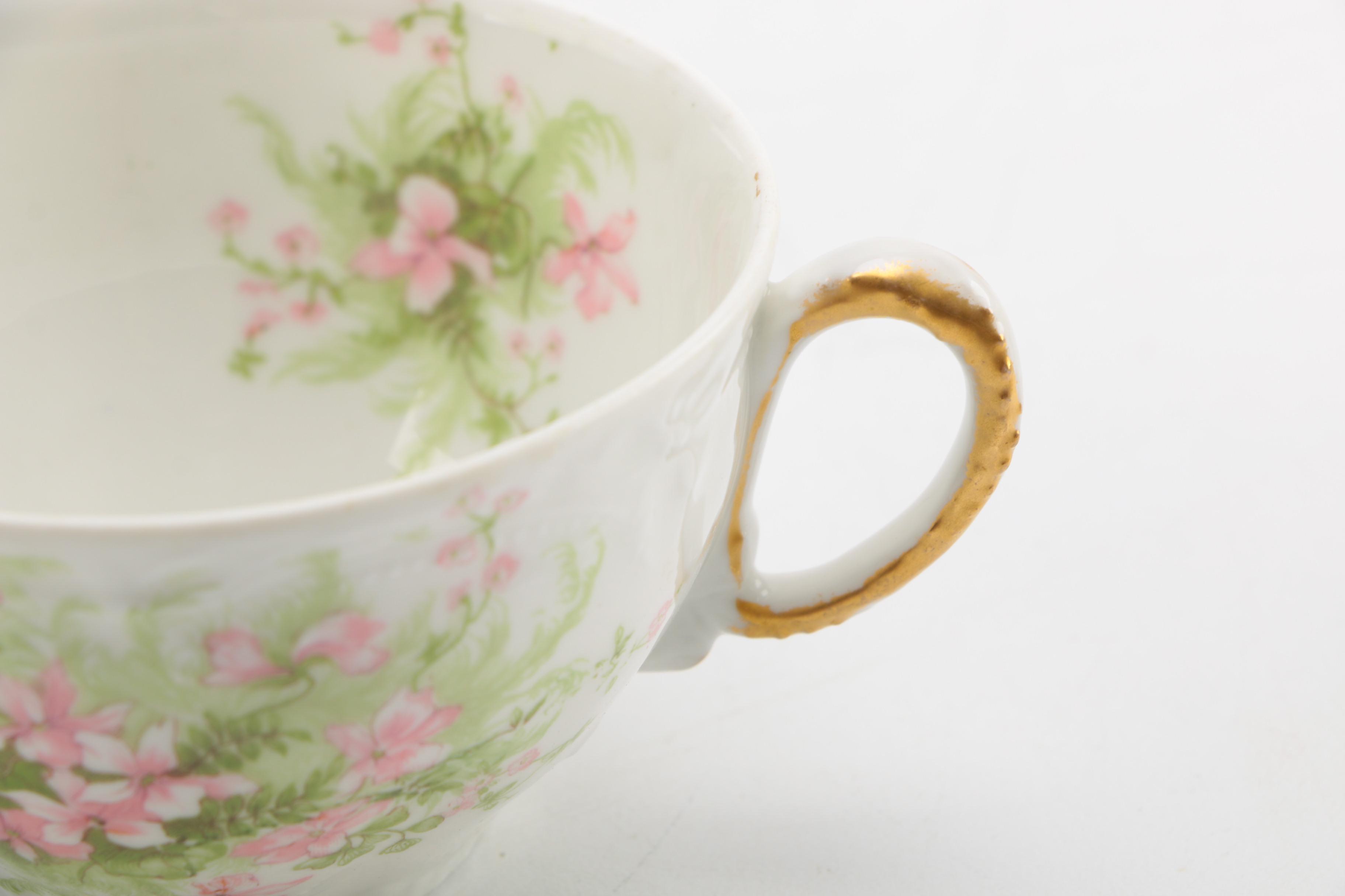 Théodore Haviland Limoges Floral Tea Dishes