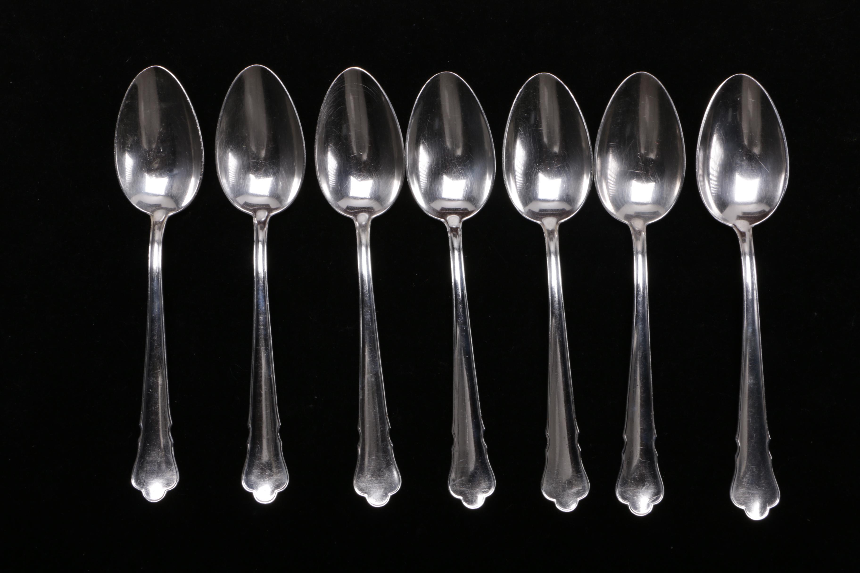 Swedish C. G. Hallberg Silver Plate Flatware in Case