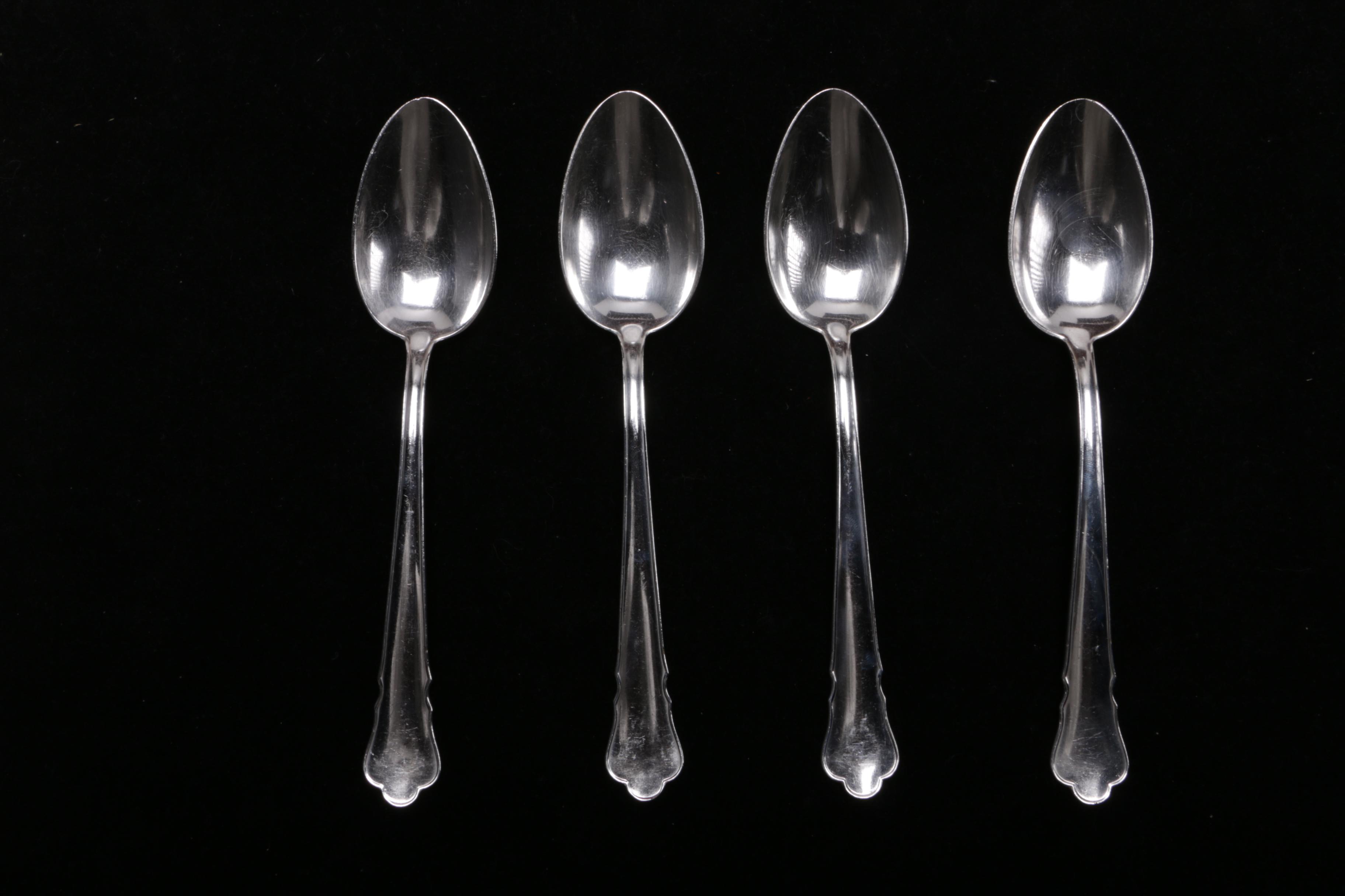 Swedish C. G. Hallberg Silver Plate Flatware in Case