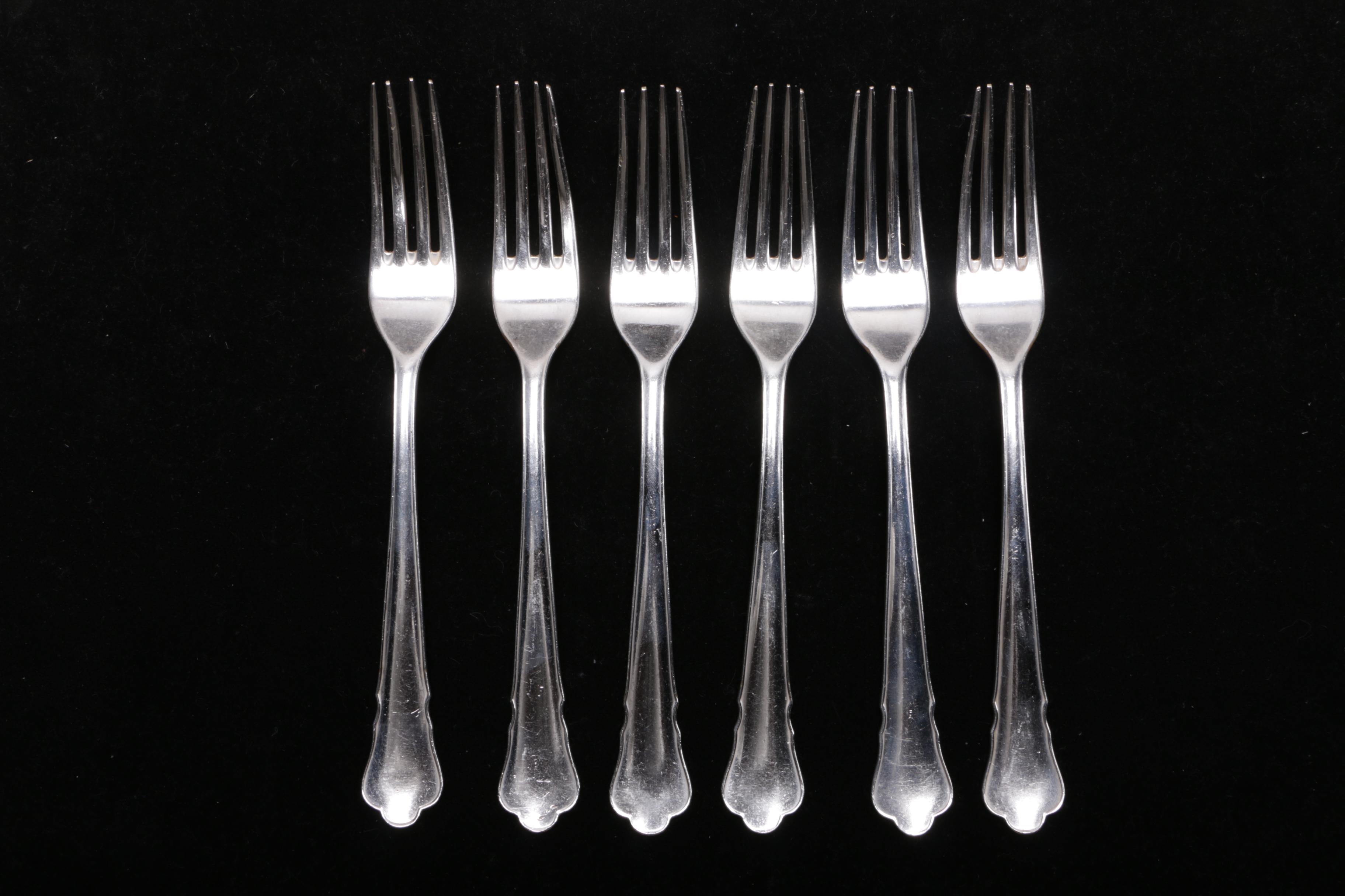 Swedish C. G. Hallberg Silver Plate Flatware in Case