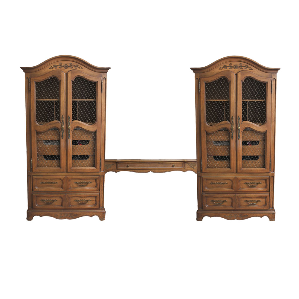 Vintage Armoires With Desk by Hickory Manufacturing Co.