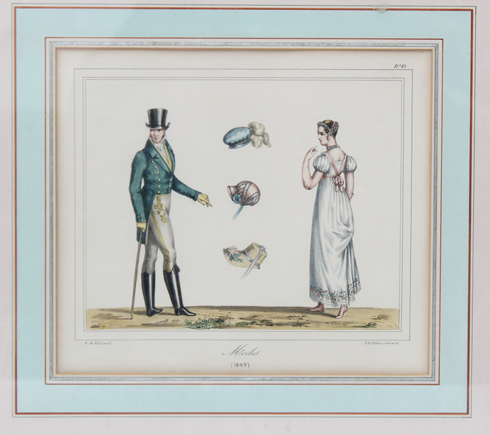 After Horace de Viel-Castel Lithograph Print "Modes for 1809"