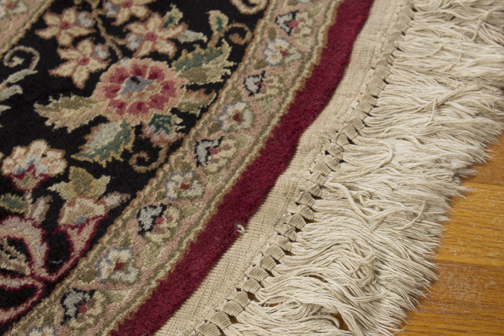 Hand-Knotted Indo-Persian Round Area Rug